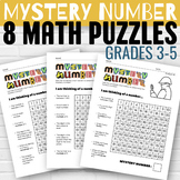 Math Mystery Number Puzzles Grades 3-5 Fun Practice & Revi