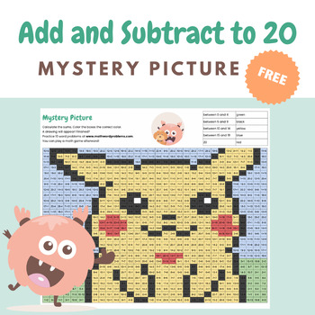Preview of Math Mystery Picture - Addition and Subtraction to 20