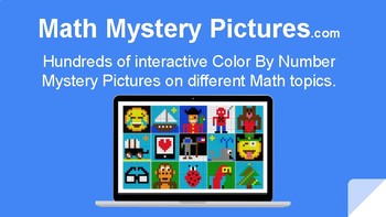 Preview of Math Mystery Pictures - Interactive & Online