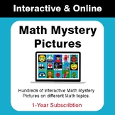 Math Mystery Pictures - Interactive & Online - 1-year subs