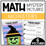 Math Mystery Pictures - Monster Edition - Grades 3-4