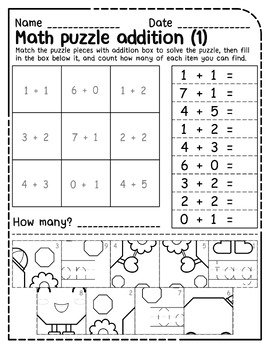 Math Mystery Pictures Pdf, Addition Within 20 Worksheets Pdf, Addition ...