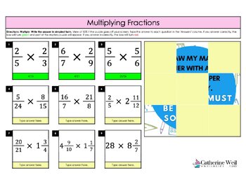Preview of Math Mystery Puzzles: Fractions and Decimals