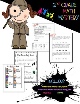 Preview of 2nd Grade Math Mystery End of Year Review