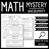 Math Mystery Problems Whodunnit? (Who done it? )