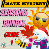 Math Mystery 1st Grade SEASONS Bundle Pack (Fall, Winter, 