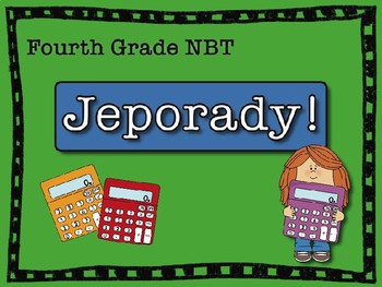 Preview of Math NBT Jeporady! Test Prep, Review, Fourth Grade