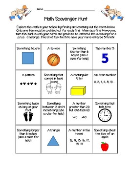 Math Night Scavenger Hunt by LaRue's Crew | TPT