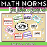 Math Norms Bulletin Board: Back to School Classroom Decor