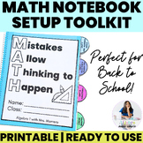 Math Notebook Binder Organization Setup for Middle and Hig