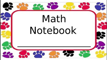 Preview of Math Notebook Label