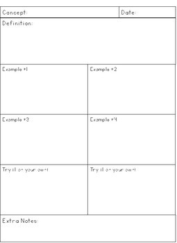 Math Notes Template by Bless this Teacher s Mess TpT