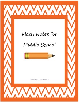 Preview of Math Notes for Middle School Students