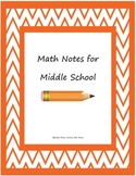 Math Notes for Middle School Students