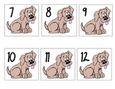 Math Number Center 1-15 (dogs/bones)