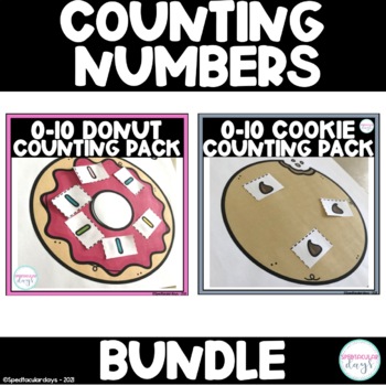Preview of Math Number Counting Worksheet Bundle