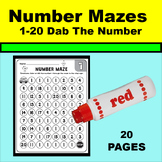 Math Number Mazes Dab The Number