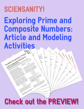 Preview of Math Number Properties: Prime and Composite Numbers - Article and Activities