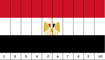 Preview of Math Number Puzzle Flag/Egypt