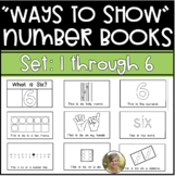 Number Books Ways to Show Numbers 1 to 6 Kindergarten & Fi