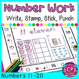 Math Number Recognition and Counting 11-20 - Write, Stamp,