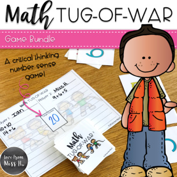 Preview of Math Number Sense Game Bundle: Math Tug-of-War