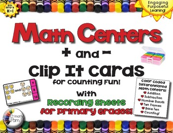 Preview of Math Number Sense Print & Pack - 600 Cards! Practice All Year - Just Add Clips!