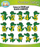 Math Number & Symbol Gator Characters Clipart {Zip-A-Dee-D