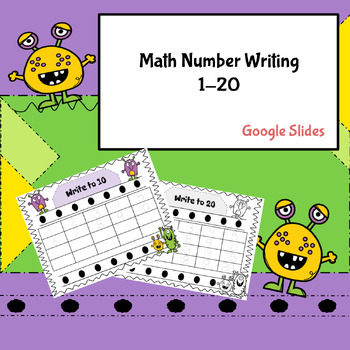 Preview of Math Number Writing 1-20