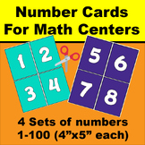 Math Numbers 1-100 Flash Cards
