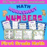 Math Numbers Worksheets For Pre-K - First Grade Math Stand