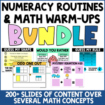 Preview of Math Numeracy Routines | Math Warm-Ups | Number Talks