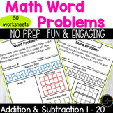 Math One Step Addition and Subtraction Word Problems within 20