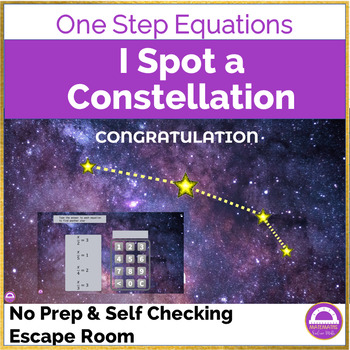 Preview of Math One Step Equations Activity | Digital Escape Room