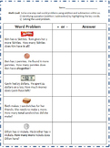 Math One-Step Real-World Word Problems Using Addition/Subtraction (Complete)