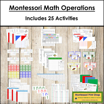 Preview of Primary Montessori Math Operations Bundle