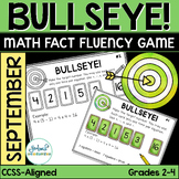 Math Operations Fluency Game - September Bullseye