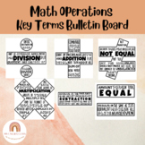 Math Operations Key Terms Bulletin-Add, Subtract, Multiply
