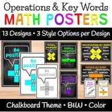Math Operations & Key Words Posters Set *Motivational*Positive*