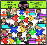 Math Operations Kids Clip Art Bundle {Educlips Clipart}