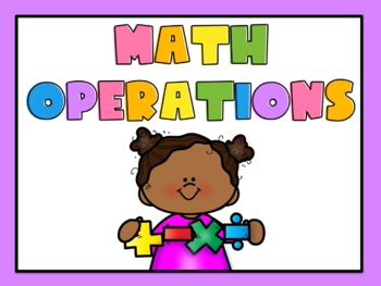 Math Operations Poster Set By Ms White In Third 