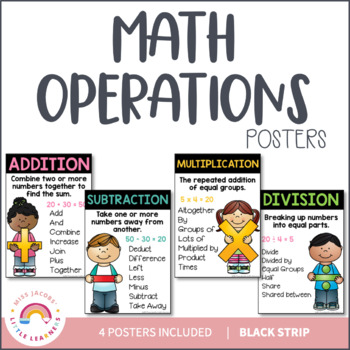 Math Operations Posters by Miss Jacobs' Little Learners | TpT