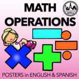 Math Operations Posters - Bilingual - in English & Spanish