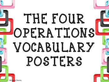 Preview of Math Operations Vocabulary