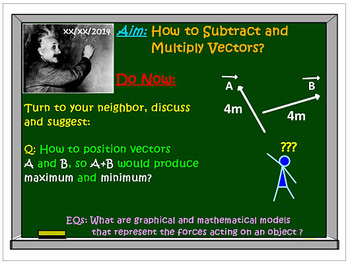 Preview of Vectors Operations: Subtraction and Multiplication. Fast Skills Builder!