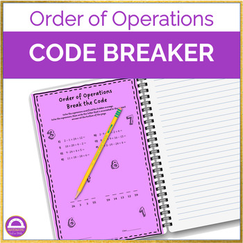 Preview of Math Order of Operations Activity | Code Breaker Easy