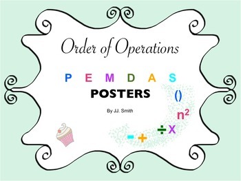 Preview of Math Order of Operations: PEMDAS Poster (Printables)