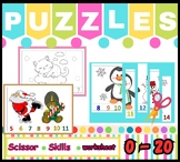 Math Ordering Numbers Puzzles, Coloring, and Writing Numbe