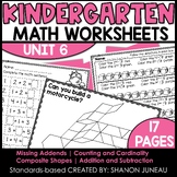 Missing Numbers and Counting Worksheets FREEBIE Module 6 M