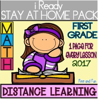 Preview of Math Pack for Distance Learning 1st Grade iREADY ALL LESSONS